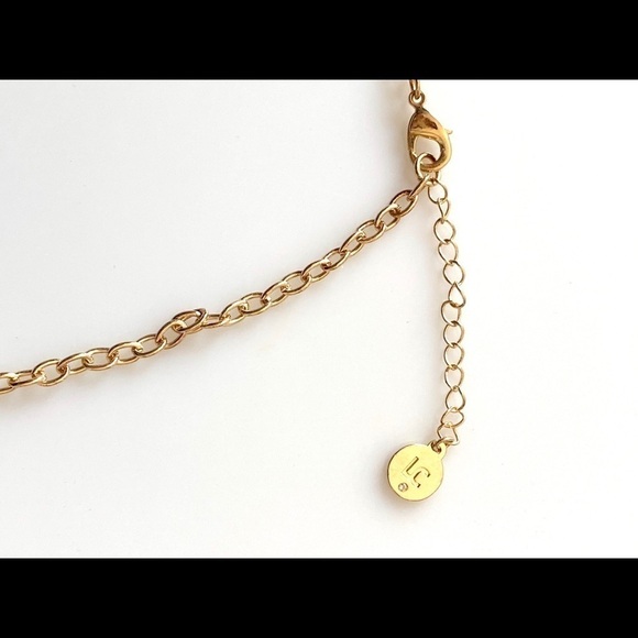 Liz Claiborne Signed Necklace Gold Tone - Picture 8 of 8